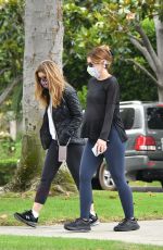 Pregnant KATHERINE SCHWARZENEGGER and MARIA SHRIVER Out in Brentwood 08/04/2020