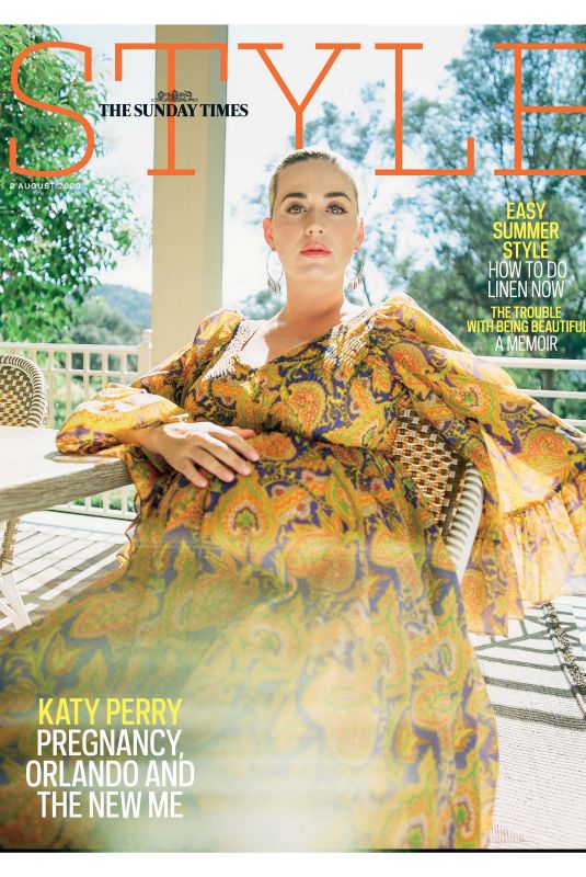 Pregnant KATY PERRY in The Sunday Times Style Magazine, August 2020