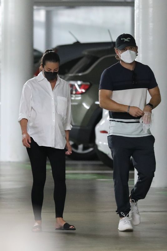 PREGNANT LEA MICHELE Heading for Checkup in Santa Monica 08/13/2020