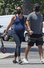 Pregnant LEA MICHELE Out in Santa Monica 08/08/2020