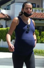 Pregnant LEA MICHELE Out in Santa Monica 08/08/2020