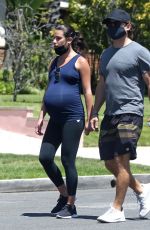Pregnant LEA MICHELE Out in Santa Monica 08/08/2020