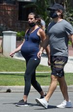Pregnant LEA MICHELE Out in Santa Monica 08/08/2020