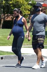 Pregnant LEA MICHELE Out in Santa Monica 08/08/2020
