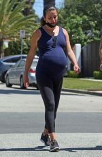 Pregnant LEA MICHELE Out in Santa Monica 08/08/2020
