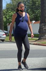 Pregnant LEA MICHELE Out in Santa Monica 08/08/2020