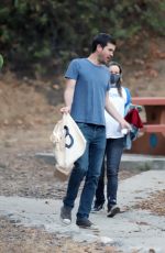 Pregnant RACHEL MCADAMS and Jamie Linden Out in Los Angeles 08/26/2020