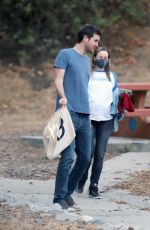 Pregnant RACHEL MCADAMS and Jamie Linden Out in Los Angeles 08/26/2020