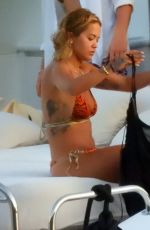 RITA ORA in Bikini at a Boat in Greece 08/17/2020