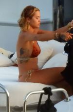 RITA ORA in Bikini at a Boat in Greece 08/17/2020