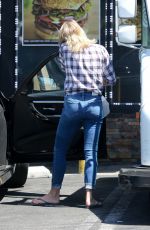 ROBIN WRIGHT in Denim at Pita Cafe in Los Angeles 07/31/2020