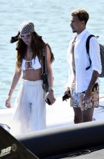 RUBY MAE in Bikini Top at a Boat in Greece 08/10/2020