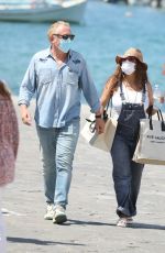 SALMA HAYEK and Francois-Henri Pinault Out in Mykonos 08/29/2020