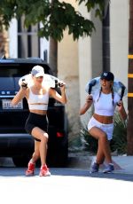 SCARLET and SOPHIA STALLONE at Outdoor Workout Session in West Hollywood 08/11/2020