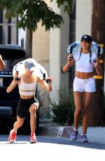 SCARLET and SOPHIA STALLONE at Outdoor Workout Session in West Hollywood 08/11/2020