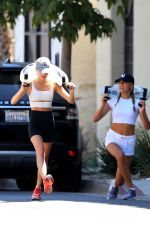 SCARLET and SOPHIA STALLONE at Outdoor Workout Session in West Hollywood 08/11/2020