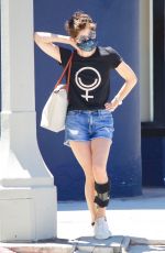 SELMA BLAIR in Denim SHorts Out in Studio City 07/31/2020