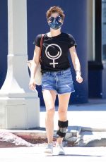 SELMA BLAIR in Denim SHorts Out in Studio City 07/31/2020