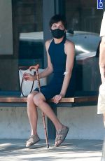 SELMA BLAIR Wearing a Mask at a Newsstand in Los Angeles 08/14/2020