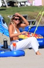 SOFIA RICHIE in Bikini Top on the Beach in Malibu 08/08/2020