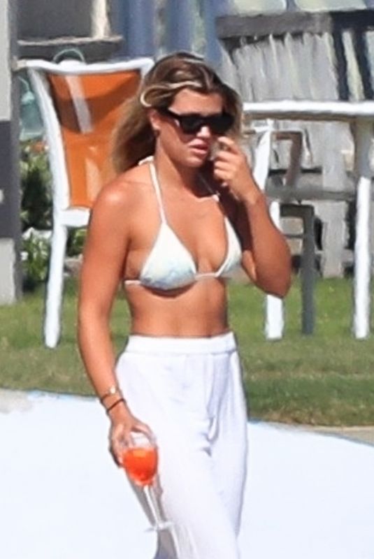SOFIA RICHIE in Bikini Top on the Beach in Malibu 08/08/2020