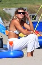 SOFIA RICHIE in Bikini Top on the Beach in Malibu 08/08/2020