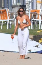 SOFIA RICHIE in Bikini Top on the Beach in Malibu 08/08/2020