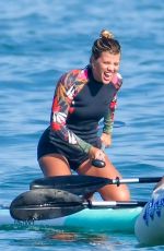 SOFIA RICHIE in Wetsuit Paddleboarding in Malibu 08/16/2020