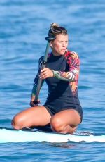 SOFIA RICHIE in Wetsuit Paddleboarding in Malibu 08/16/2020