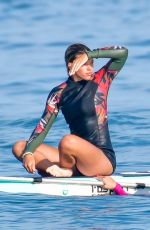 SOFIA RICHIE in Wetsuit Paddleboarding in Malibu 08/16/2020