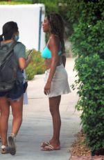 TAYSHIA ADAMS Out in Palm Springs 08/20/2020
