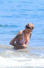 TINA LOUISE in Bikini at a Beach in Malibu 08/16/2020