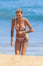 TINA LOUISE in Bikini at a Beach in Malibu 08/16/2020