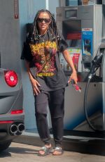 TINASHE Out Driving Her Ferrari in Beverly Hills 07/18/2020