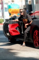 TINASHE Out Driving Her Ferrari in Beverly Hills 07/18/2020