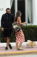 VANESSA CLAUDIO Out with Her Dog in Miami Beach 08/13/2020