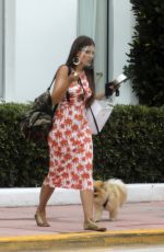 VANESSA CLAUDIO Out with Her Dog in Miami Beach 08/13/2020