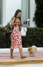 VANESSA CLAUDIO Out with Her Dog in Miami Beach 08/13/2020