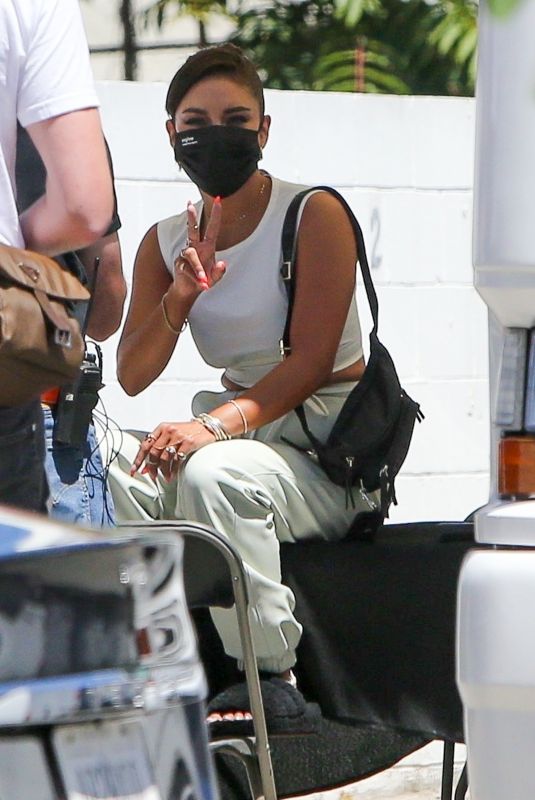 VANESSA HUDGENS Arrives on the Set of New Project in Los Angeles 08/11/2020