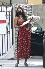 VANESSA HUDGENS in a Long Summer Dress Out in Studio City 08/22/2020