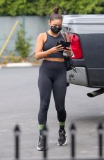 VANESSA HUDGENS in Tights Arrivres at a Gym in Hollywood 08/17/2020