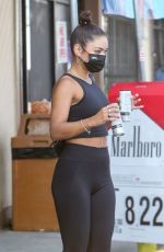 VANESSA HUDGENS in Tights Arrivres at a Gym in Hollywood 08/17/2020