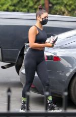 VANESSA HUDGENS in Tights Arrivres at a Gym in Hollywood 08/17/2020