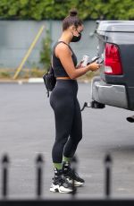 VANESSA HUDGENS in Tights Arrivres at a Gym in Hollywood 08/17/2020