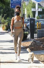 VANESSA HUDGENS in Tights Out with Her Dog in West Hollywood 08/26/2020