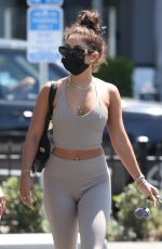 VANESSA HUDGENS in Tights Out with Her Dog in West Hollywood 08/26/2020
