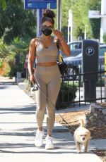 VANESSA HUDGENS in Tights Out with Her Dog in West Hollywood 08/26/2020