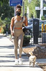 VANESSA HUDGENS in Tights Out with Her Dog in West Hollywood 08/26/2020
