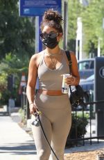 VANESSA HUDGENS in Tights Out with Her Dog in West Hollywood 08/26/2020