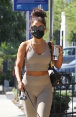 VANESSA HUDGENS in Tights Out with Her Dog in West Hollywood 08/26/2020